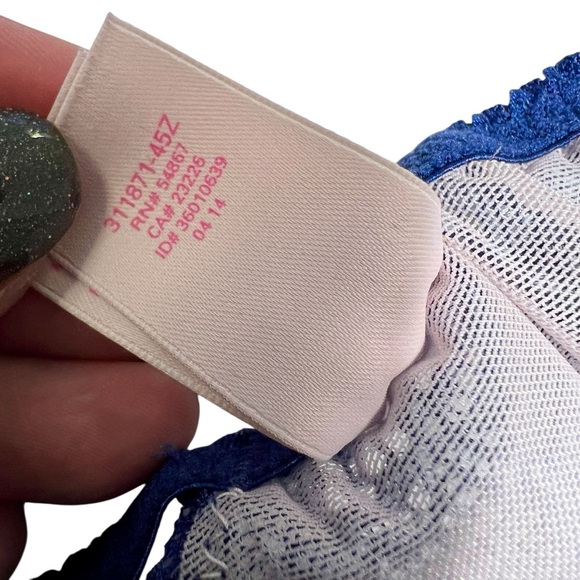 2014 Victoria's Secret Padded Demi Navy Lace Bra Size 34B - Picture 8 of 9